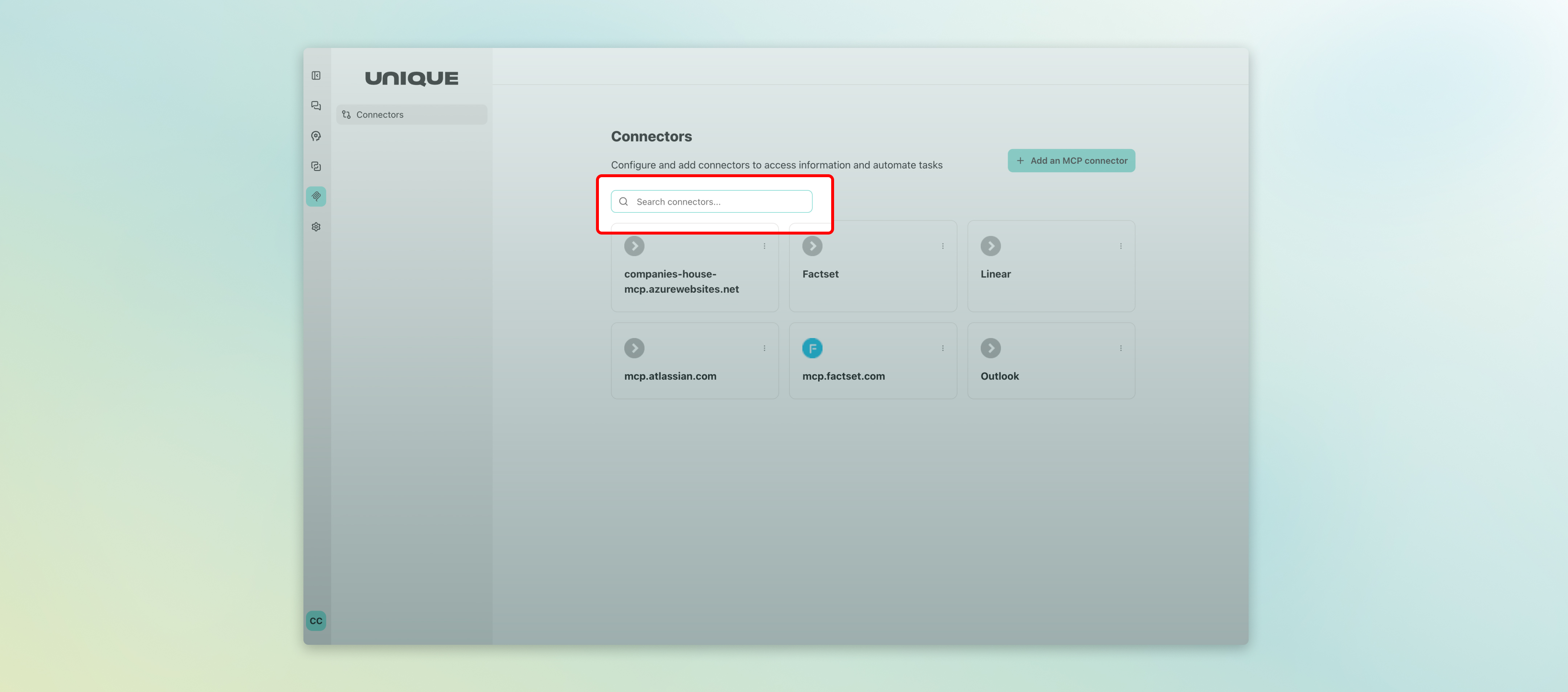 June - COnnector Search Bar