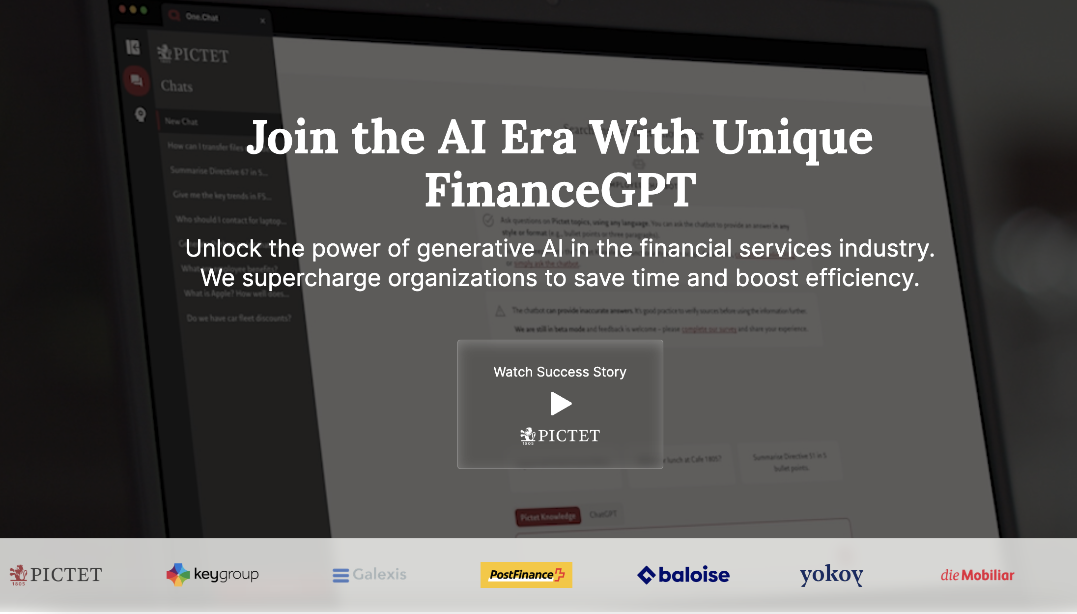 Unique AI | Agentic Solutions for Financial Services banner